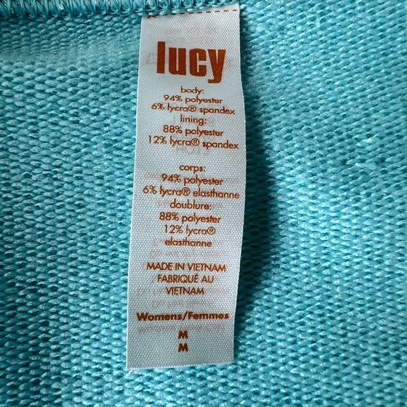 Lucy athletic 1/2 zip pullover with raised collar and long sleeves w/thumb hole - Picture 10 of 11